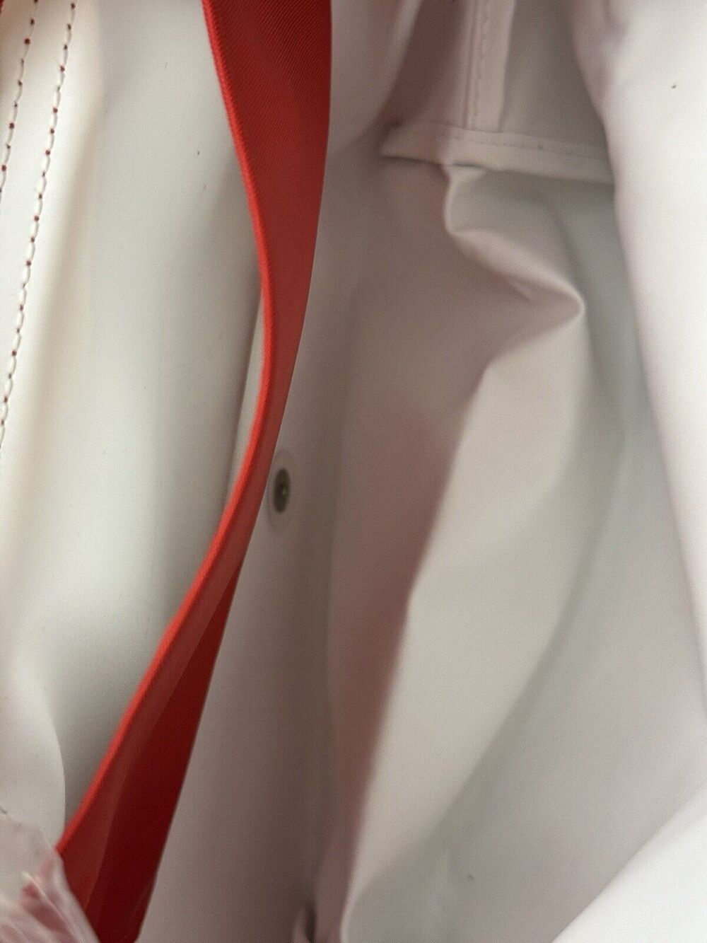 Longchamp Le Pliage Club Medium Top Handle Nylon Tote VERMILLION Red New - Picture 8 of 9